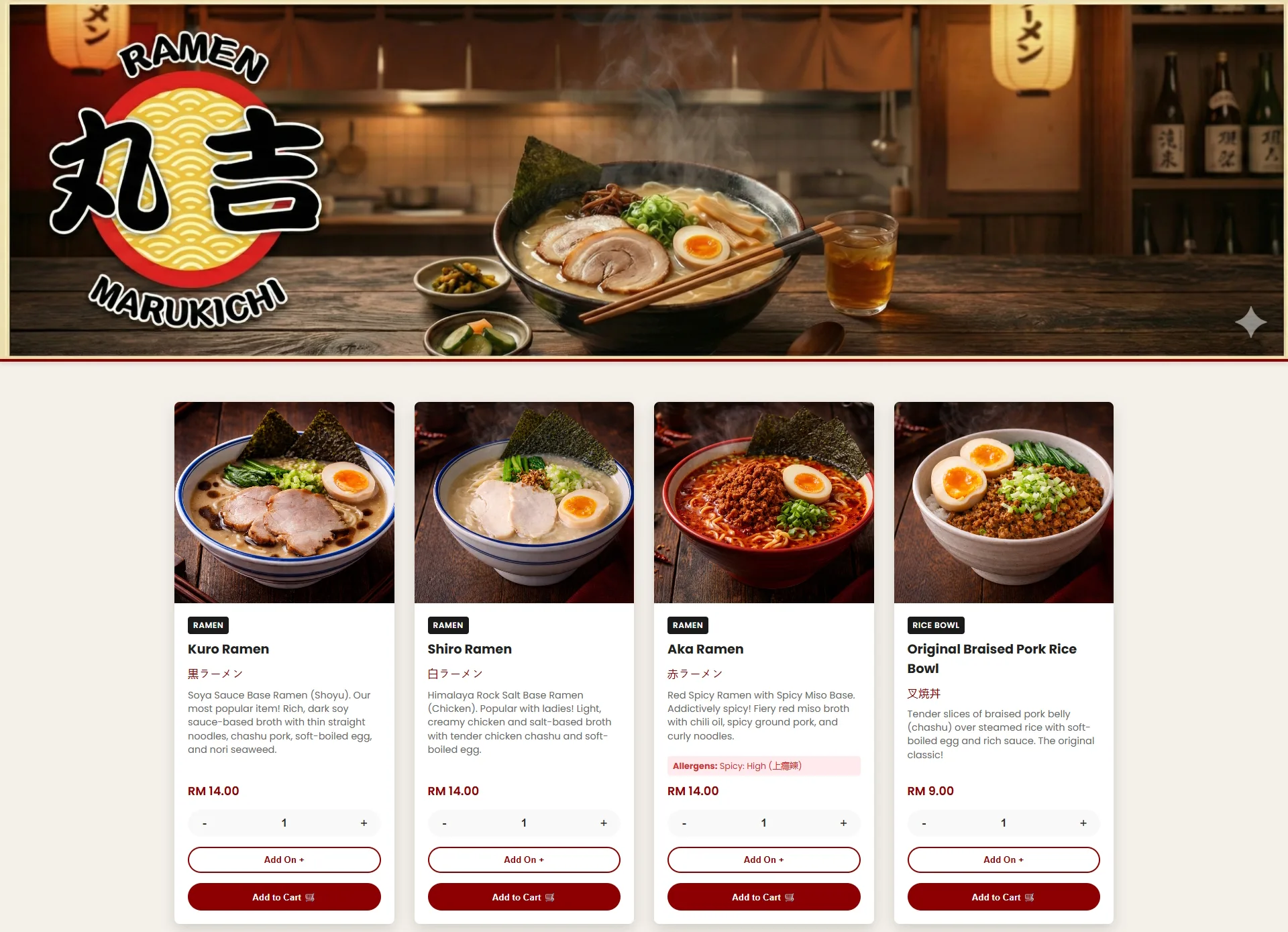 Ramen Marukichi Order & Collect