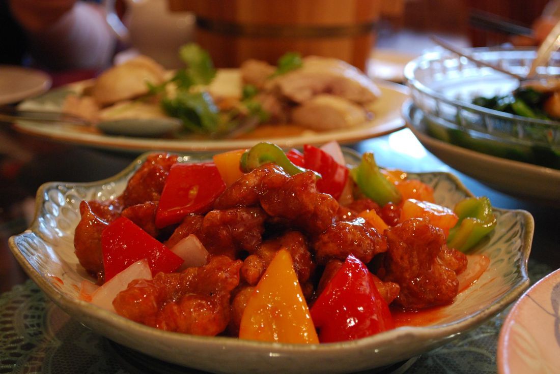 Sweet and sour pork with pineapple